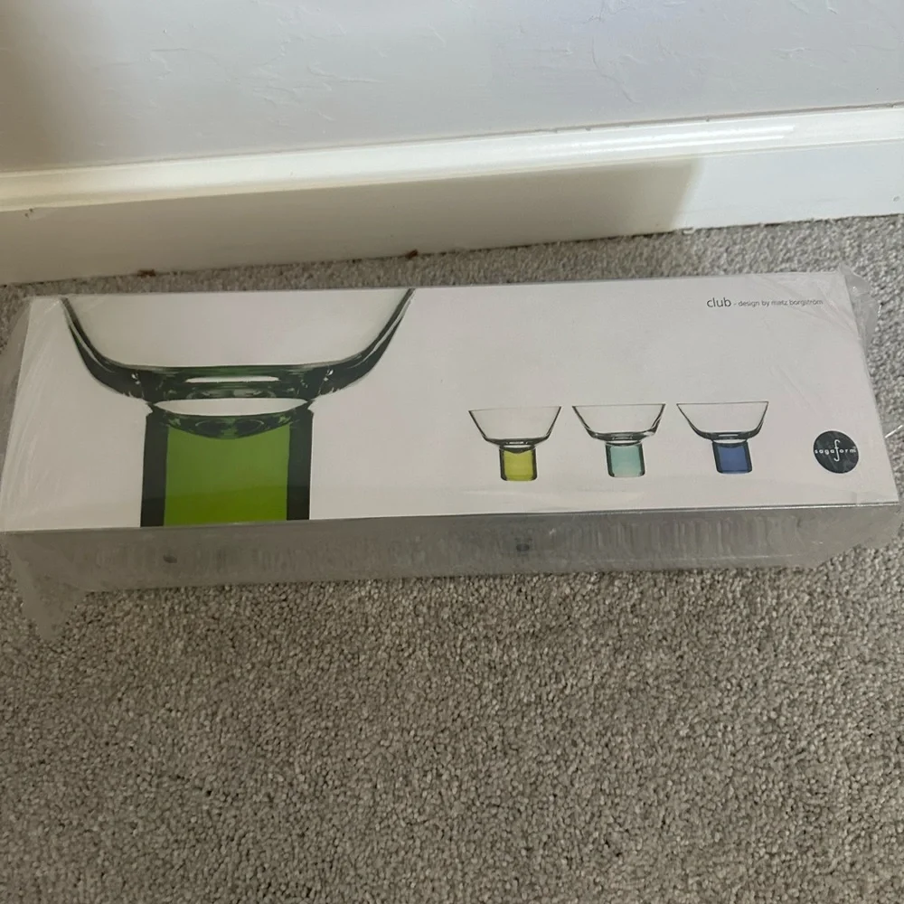 Green & Blue Martini Glasses Set of 4 - Picture 3 of 10